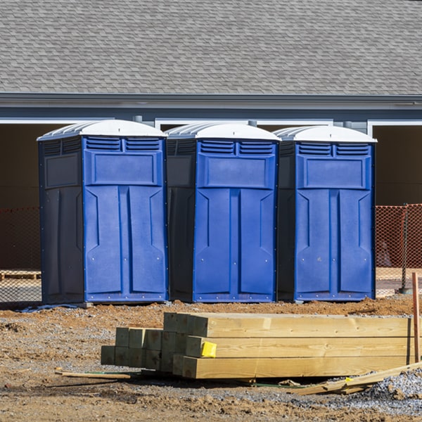 how do you dispose of waste after the portable restrooms have been emptied in Bynum